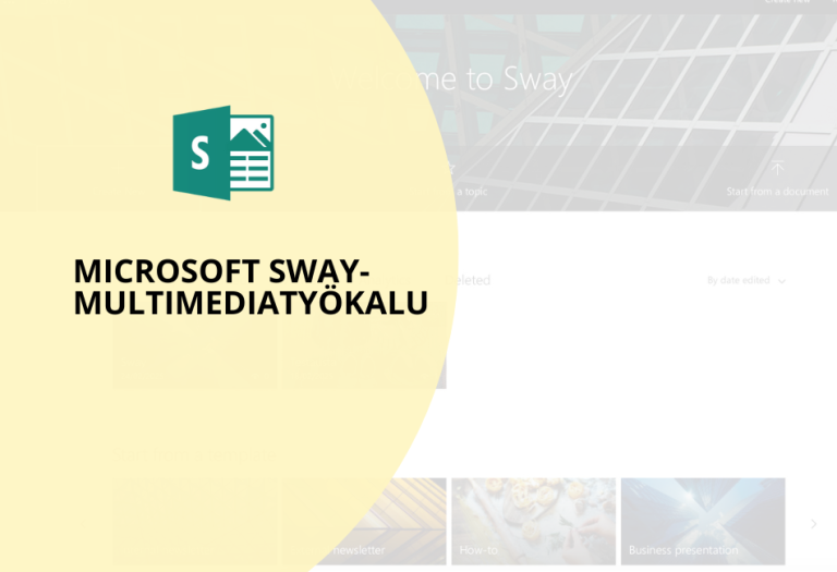 Microsoft Sway-multimediatyökalu